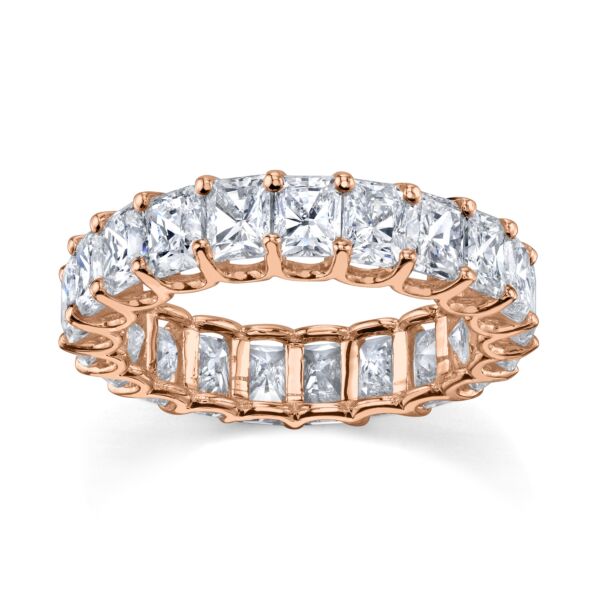 Radiant Cut Diamond Eternity Band In 18k Rose Gold (6.42 ct. tw.)
