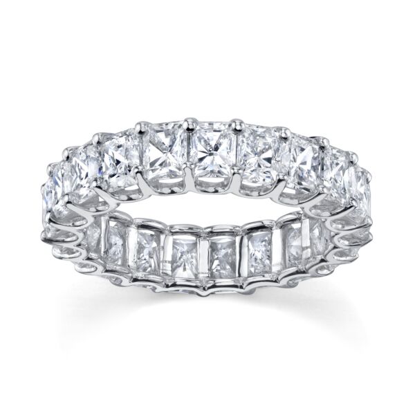 Radiant Cut Diamond Eternity Band In 18k White Gold (6.42 ct. tw.)