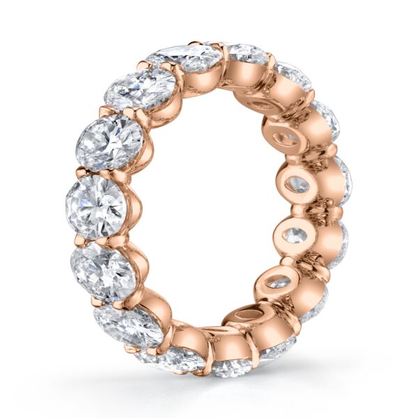 Oval Cut Diamond Eternity Band In Rose Gold (7.45 ct. tw.)