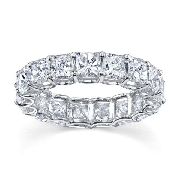 Radiant Cut Diamond Eternity Band In White Gold (8.07 ct. tw.)