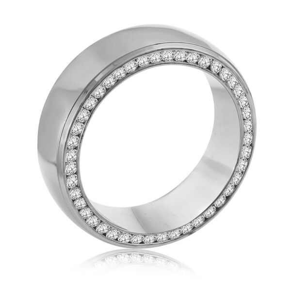 Hidden Diamonds Mens Wedding Ring