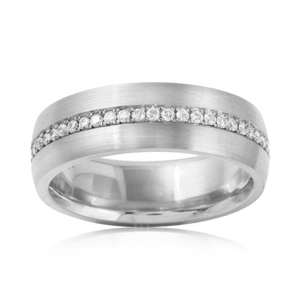 Diamond Line Mens Wedding Ring