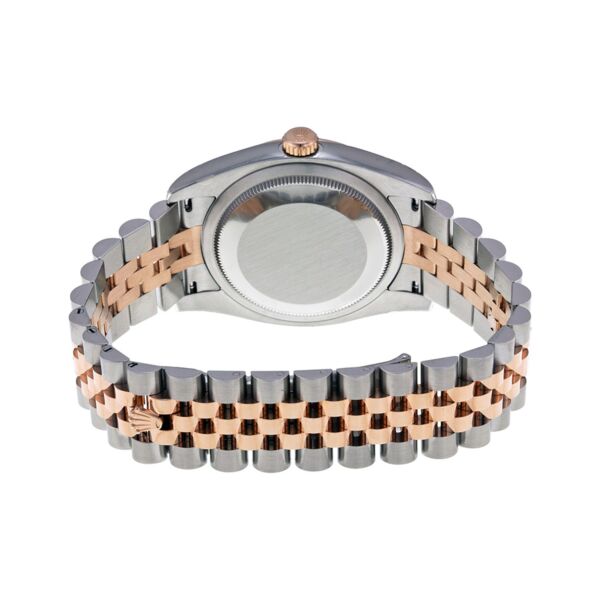 Kapel Drikke sig fuld Cirkel Rolex New Style Pre Owned Datejust Steel and Rose Gold Black Dial 36mm