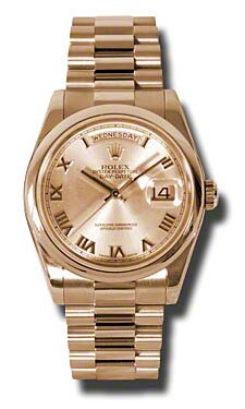 Rolex Pre Owned Day-Date President Rose Gold Champagne Dial 36mm