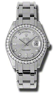 Rolex Day-Date Masterpiece Platinum Grey Diamond Dial 39mm
