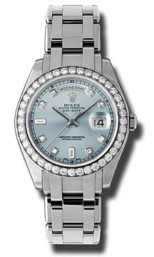 Day-Date Masterpiece Ice Blue Automatic Platinum Pearl Master Ladies Watch