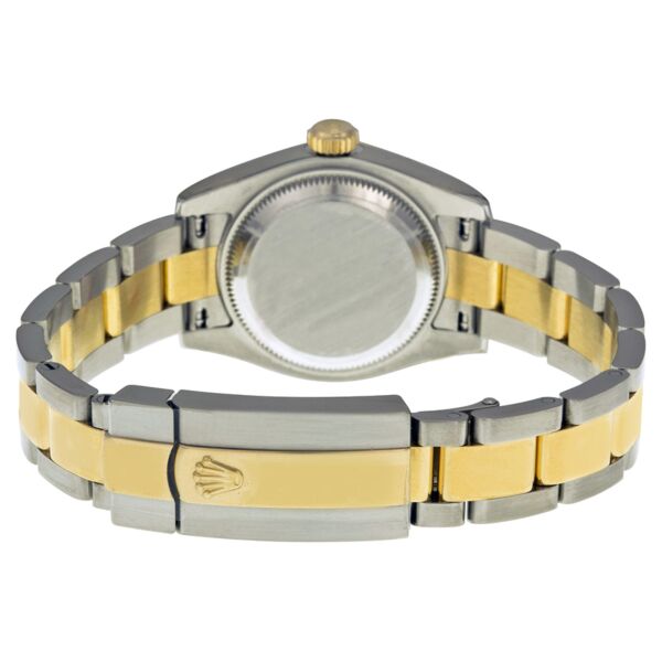 Rolex Pre Owned Datejust Steel and Yellow Gold Custom Dark Mother of Pearl Roman Dial on Oyster 26mm