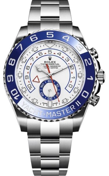 Rolex Yacht Master II Stainless Steel White Dial on Oyster 44mm